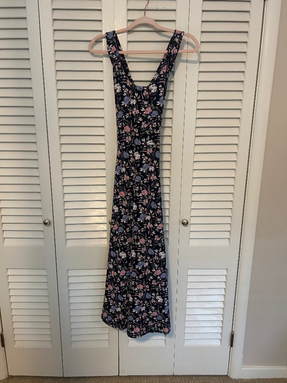 PACT Organic Fit and Flare Midi Dress, XS
